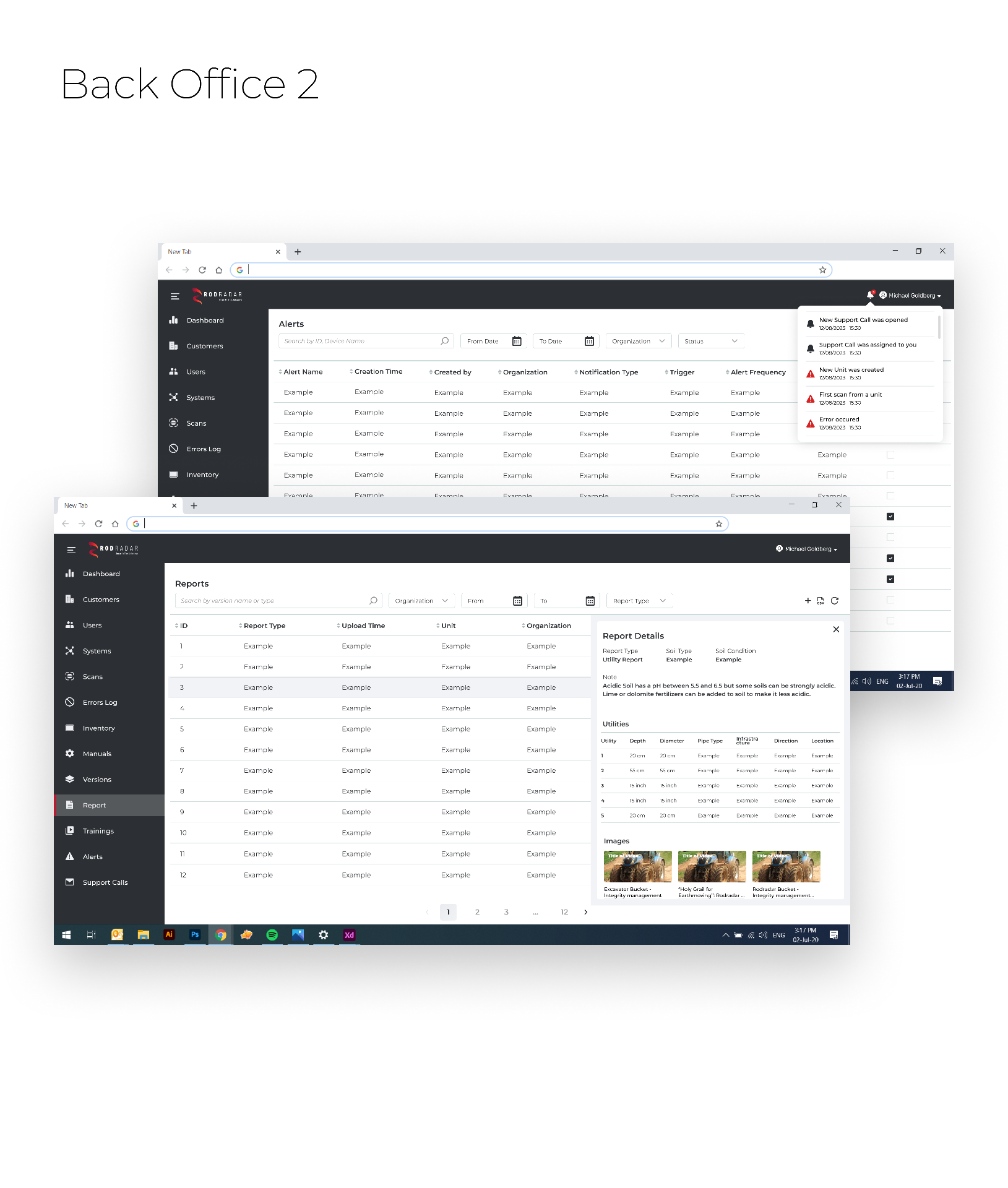 RodRadar — Back-office & Operations Platform mockup 2
